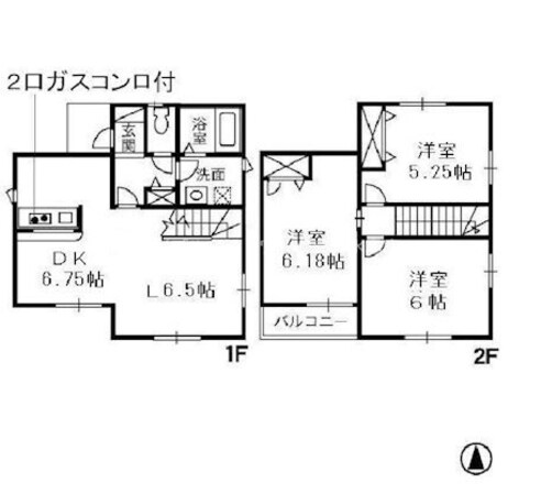 サンハウスの物件間取画像